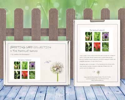 Poetry of Nature I Greeting Card Collection - peaceful, beautiful, nature zen cards with poems